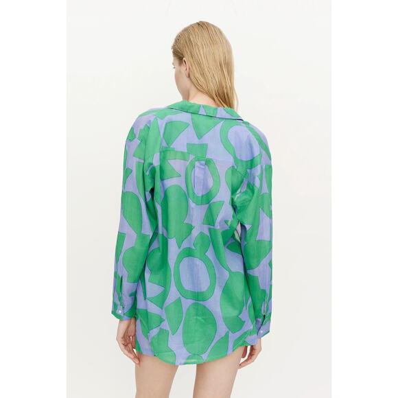 Loja Real Geometric Print Oversized Shirt - S - Picture 3 of 5
